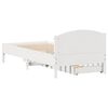 vidaXL Cadre de lit sans matelas blanc 75x190 cm bois de pin massif