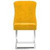 vidaXL Chaises &agrave; manger lot de 4 Jaune moutarde Velours