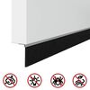 vidaXL Brosses de porte adh&eacute;sives 2 pcs Argent 100 cm