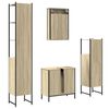 vidaXL Ensemble de meubles de salle de bain 4 pcs ch&ecirc;ne sonoma