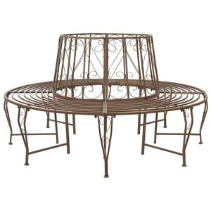 vidaXL Banc d'Arbre 8-Nombre de places &Oslash; 160 x 89 cm Acier