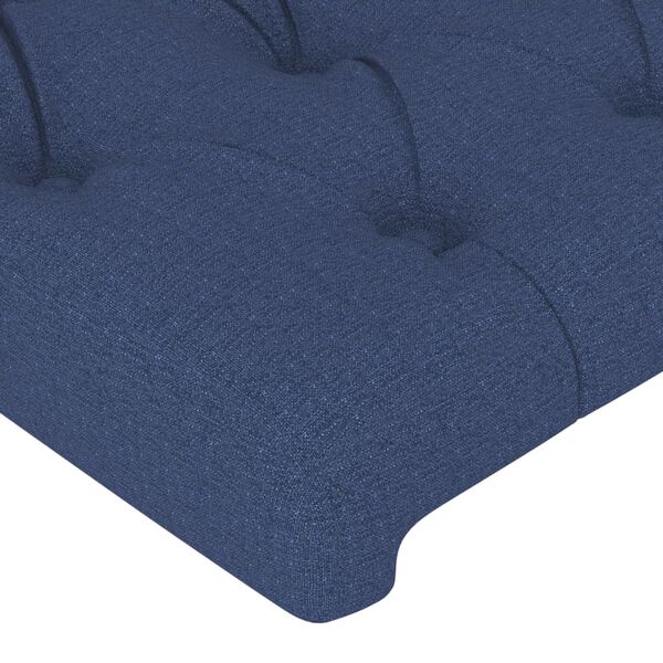vidaXL T&ecirc;te de lit Bleu 160x7x118/128 cm Tissu