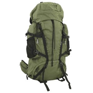 vidaXL Sac &agrave; dos de randonn&eacute;e vert arm&eacute;e 60 L tissu oxford