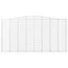 vidaXL Paniers &agrave; gabions arqu&eacute;s 3 pcs 400x30x200/220 cm Fer galvanis&eacute;