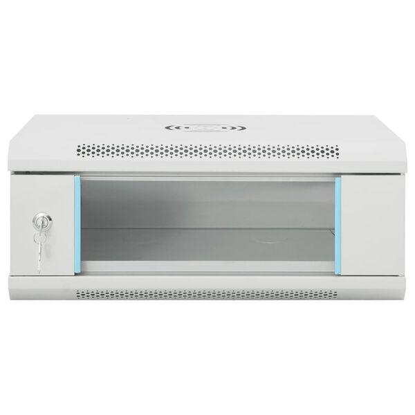 vidaXL Coffret de réseau mural 4U 19" IP20 53x40x21 cm