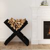 vidaXL Porte-b&ucirc;ches Noir 47x39,5x48 cm Bois massif de pin