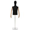 vidaXL Mannequin Ajustable 170-242 cm avec T&ecirc;te et Base Homme PP Noir