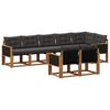 vidaXL Ensemble de canap&eacute;s d'ext&eacute;rieur 8 pc Naturel et noir