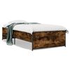 vidaXL Cadre de lit sans matelas ch&ecirc;ne fum&eacute; 75x190 cm