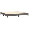 vidaXL Sommier &agrave; lattes de lit avec matelas Gris 200x200 cm Similicuir