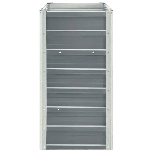 vidaXL Lit sur&eacute;lev&eacute; de jardin Acier galvanis&eacute; 240x40x77 cm Gris