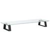vidaXL Support de moniteur noir 60x20x8 cm verre tremp&eacute; et m&eacute;tal