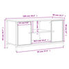 vidaXL Meuble TV Sonoma gris 100x40x50 cm Bois d'ing&eacute;nierie