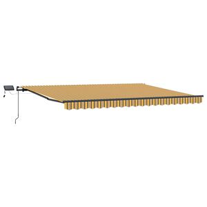 vidaXL Auvent r&eacute;tractable Multicolore 400 &times; 350 cm Tissu et Aluminium