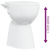 vidaXL Toilette sans rebord 7 cm hauteur supplémentaire Abattant amorti Céramique blanche