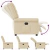 vidaXL Fauteuil inclinable &eacute;lectrique Cr&egrave;me Tissu