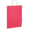 vidaXL Sacs en papier 250 pcs avec poign&eacute;es rose 26x12x35 cm