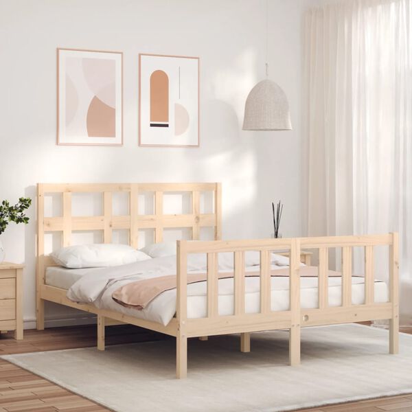 vidaXL Cadre de lit sans matelas 120x200 cm bois de pin massif