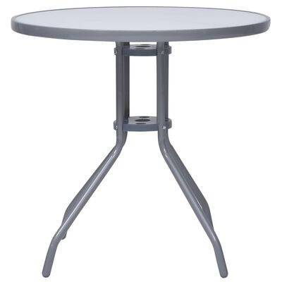 vidaXL Ensemble à dîner de jardin 5 pcs Aluminium et textilène Argenté