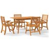 vidaXL Ensemble &agrave; manger de jardin 5 pcs Bois d'acacia solide