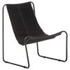 vidaXL Chaise de relaxation Noir Cuir v&eacute;ritable
