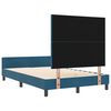 vidaXL Lit &agrave; ressorts avec t&ecirc;te de lit Bleu fonc&eacute; 120 x 190 cm Velours