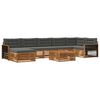 vidaXL Ensemble de canap&eacute;s d'ext&eacute;rieur 8 pcs Naturel et Anthracite