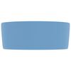 vidaXL Lavabo rond de luxe Bleu clair mat 40x15 cm C&eacute;ramique