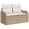vidaXL Ensemble de canap&eacute; de jardin 6 pcs Beige Poly rotin