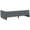 vidaXL Cadre de lit d'angle avec t&ecirc;te de lit Gris fonc&eacute; 90 cm x 200 cm
