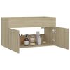 vidaXL Armoire d'&eacute;vier Ch&ecirc;ne sonoma 80x38,5x46 cm Bois d&rsquo;ing&eacute;nierie