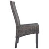 vidaXL Chaises &agrave; manger lot de 6 marron rotin Kubu et bois de manguier