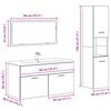 vidaXL Ensemble de meubles de salle de bain 3 pcs gris b&eacute;ton