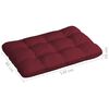 vidaXL Coussins de canapé palette lot de 7 Rouge bordeaux