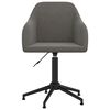 vidaXL Chaise pivotante de bureau Gris fonc&eacute; Velours