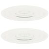 vidaXL Assiette de service rotative 2pcs Transparent 30cm Verre tremp&eacute;