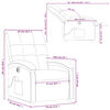 vidaXL Fauteuil de massage inclinable &eacute;lectrique Noir Tissu