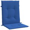 vidaXL Coussins de chaise de jardin &agrave; dossier bas lot de 4 bleu royal