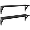 vidaXL &Eacute;tag&egrave;res Murales 2 pc Ch&ecirc;ne noir 60 x 15 x 15,5 cm
