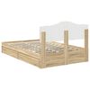 vidaXL Lit de Rangement Ch&ecirc;ne Sonoma 135 x 190 cm Bois d'ing&eacute;nierie