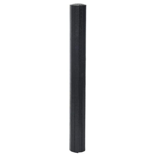 vidaXL Tapis rectangulaire noir 70x200 cm bambou