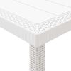 vidaXL Ensemble de salle &agrave; manger pour jardin 15 pcs Blanc Rattan Polt