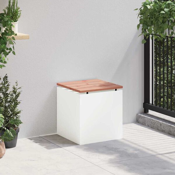 vidaXL Banc de jardin Blanc 40 x 40 x 43 cm Acier