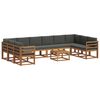 vidaXL Ensemble de canap&eacute;s d'ext&eacute;rieur 11 pc Naturel et Anthracite