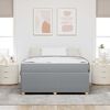 vidaXL Cadre de lit avec matelas Gris clair 140 x 200 cm tissu