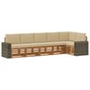 vidaXL Ensemble de canap&eacute;s d'ext&eacute;rieur 6 pc Naturel et Beige Polyester