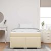 vidaXL Cadre de lit avec matelas Cr&egrave;me 120 x 190 cm tissu