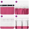 vidaXL Rideaux occultants avec anneaux 2 pcs Rose vif 245 x 140 cm