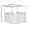 vidaXL Table de jardin avec trou de parasol marron r&eacute;sine tress&eacute;e