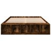 vidaXL Cadre de lit sans matelas ch&ecirc;ne fum&eacute; 160x200 cm
